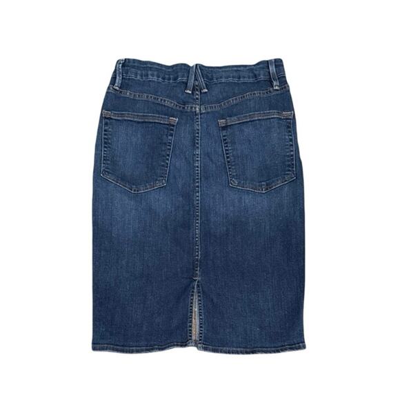 MSRP $149 Good American Dark Denim Back Slit Skirt Size 8/29 | SAME DAY SHIP - Picture 4 of 8